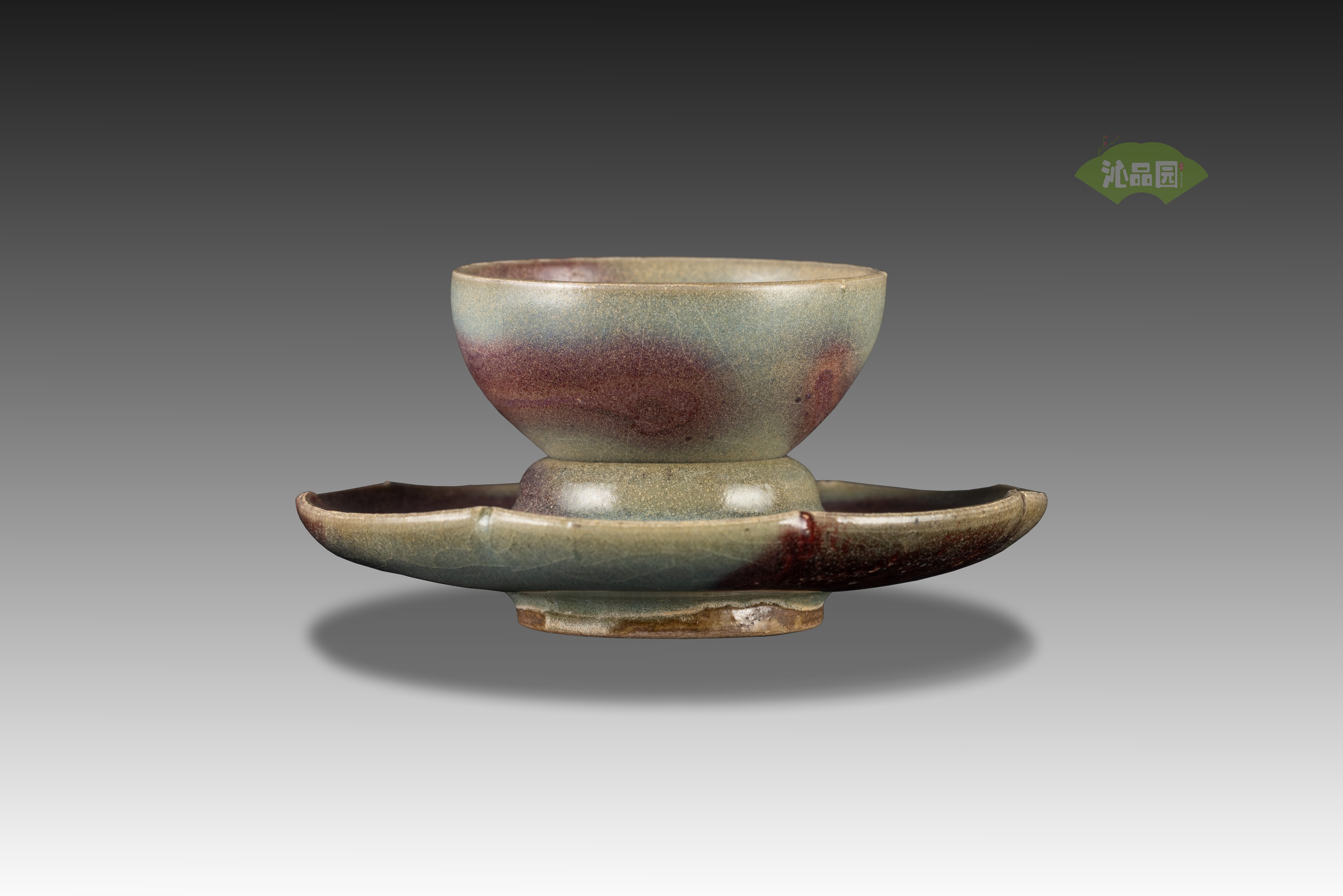 北宋 钧窑变釉盏托