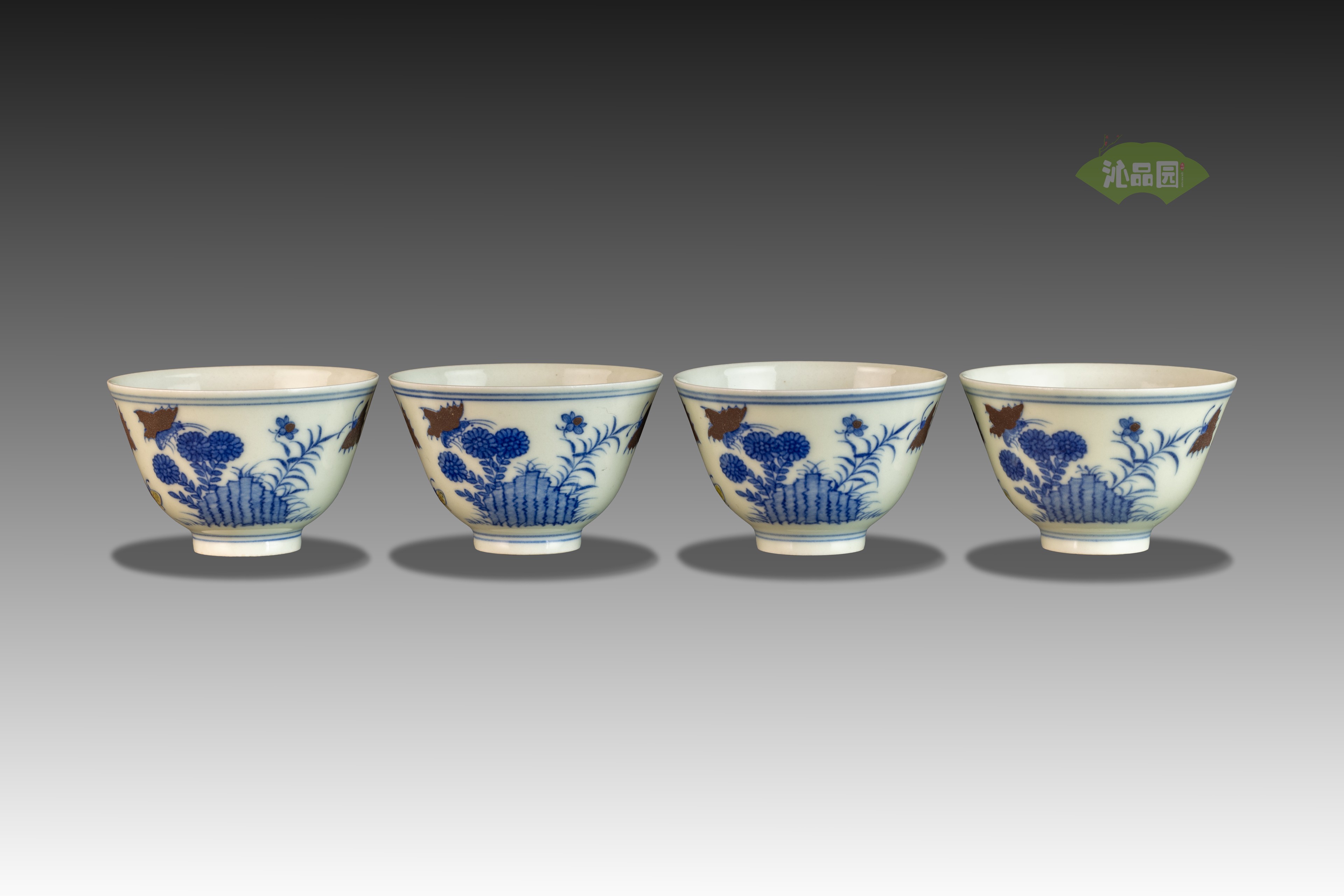 明成化 斗彩三秋杯(一组四只)