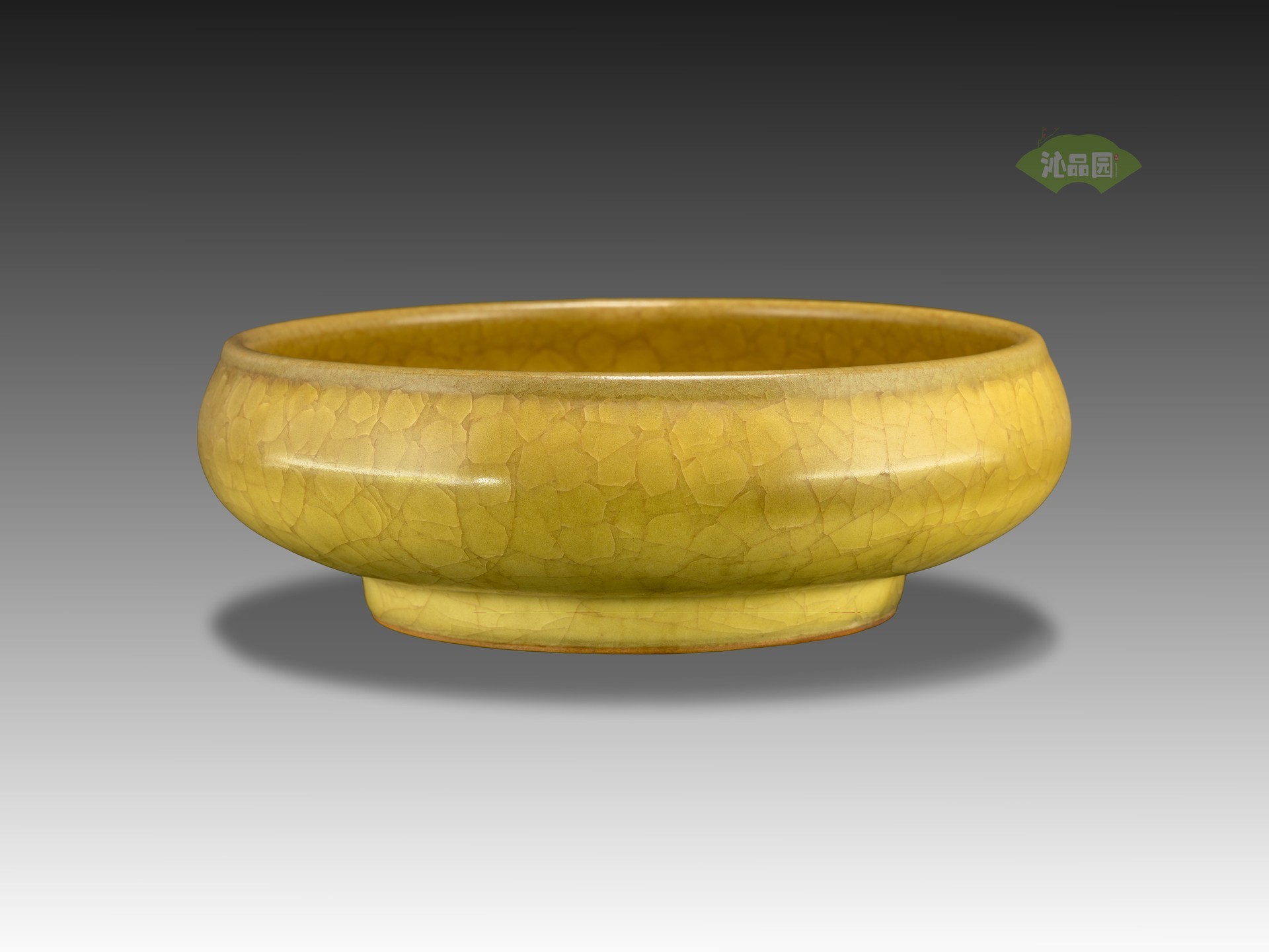 北宋   官窑黄釉冰裂纹洗